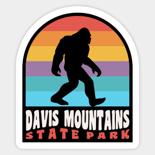 Davis Mountains State Park Bigfoot Sasquatch Texas Sticker